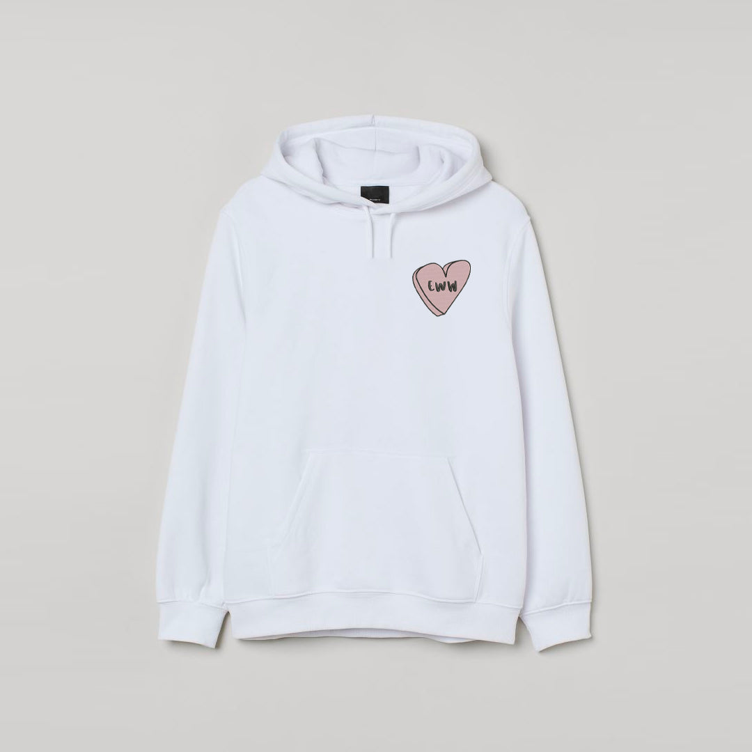 Eww Love Heart Embroidered Jumper/Hoodie