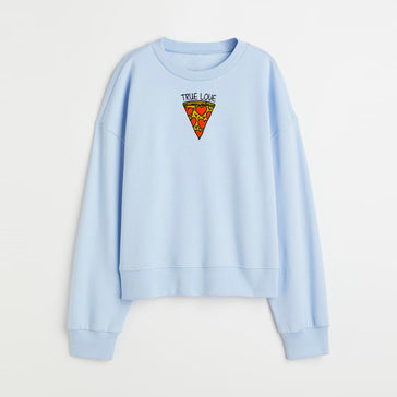 Pizza True Love Custom Embroidered Sweatshirt