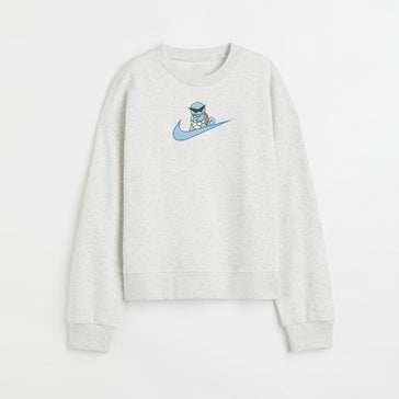 Squirtle Tick Nike Custom Embroidered Sweatshirt