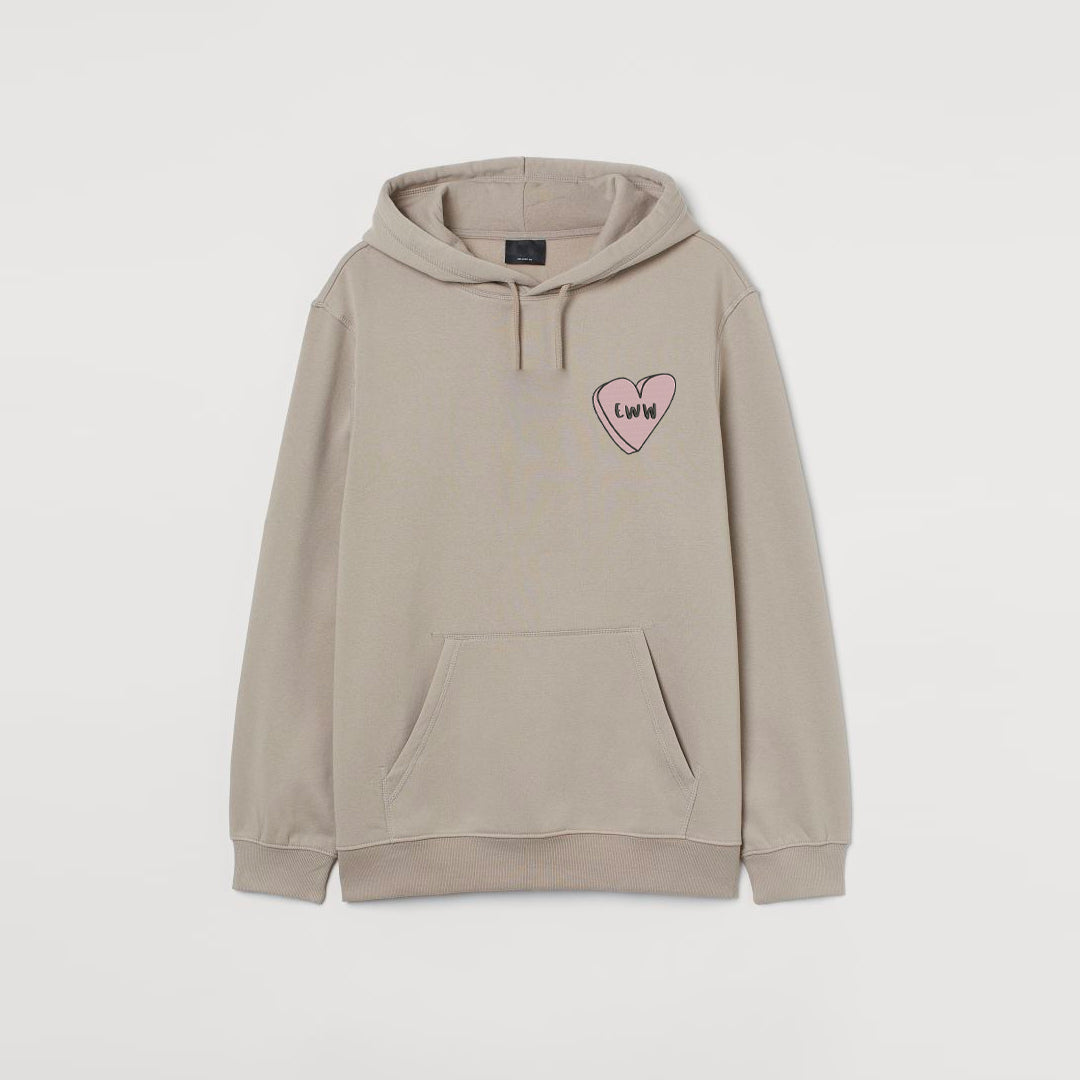 Eww Love Heart Embroidered Jumper/Hoodie