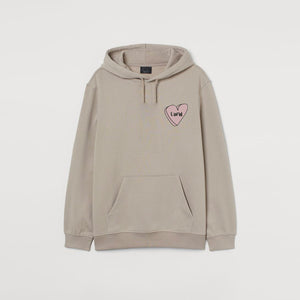 Eww Love Heart Embroidered Jumper/Hoodie