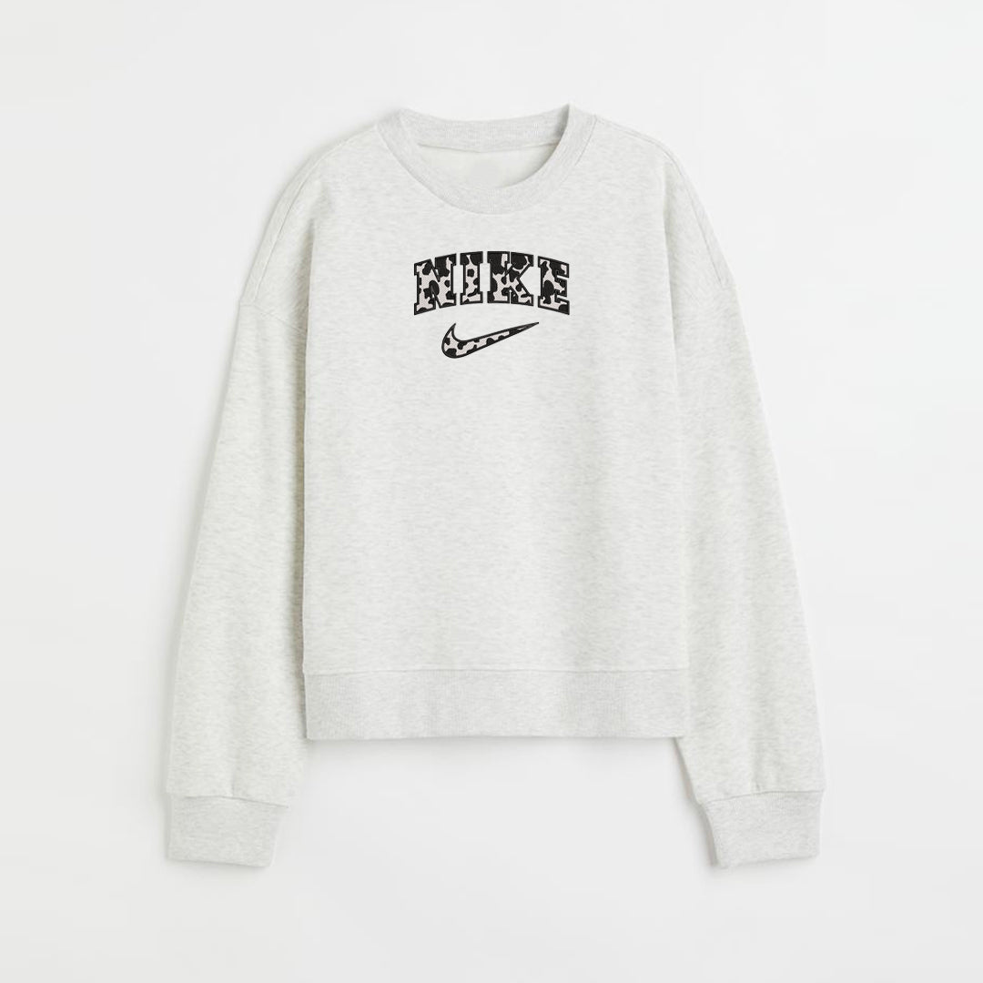 Cow Print Classic Nike Custom Embroidered Sweatshirt