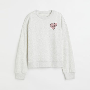 Eww Love Heart Custom Embroidered Sweatshirt