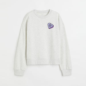 F**** Off Love Heart Custom Embroidered Sweatshirt