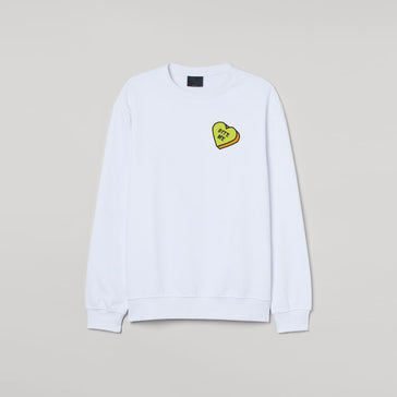 Bite Me Love Heart Embroidered Sweatshirt