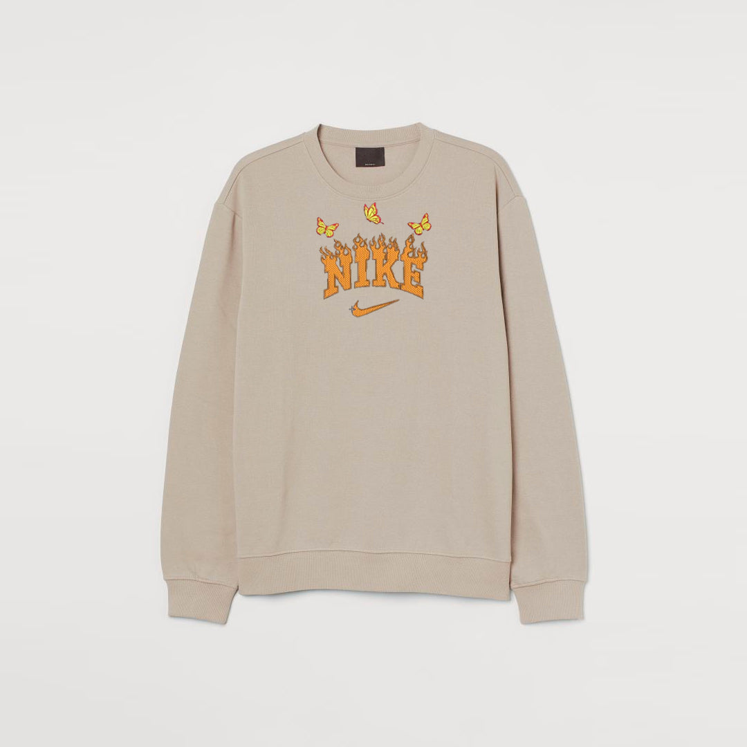 Nike Flaming Butterflies Embroidered Sweatshirt