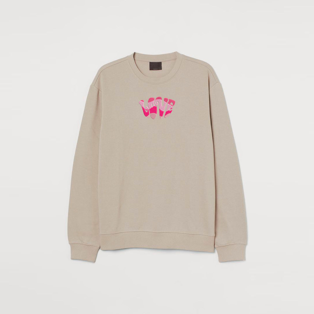 Groovy Love Embroidered Sweatshirt