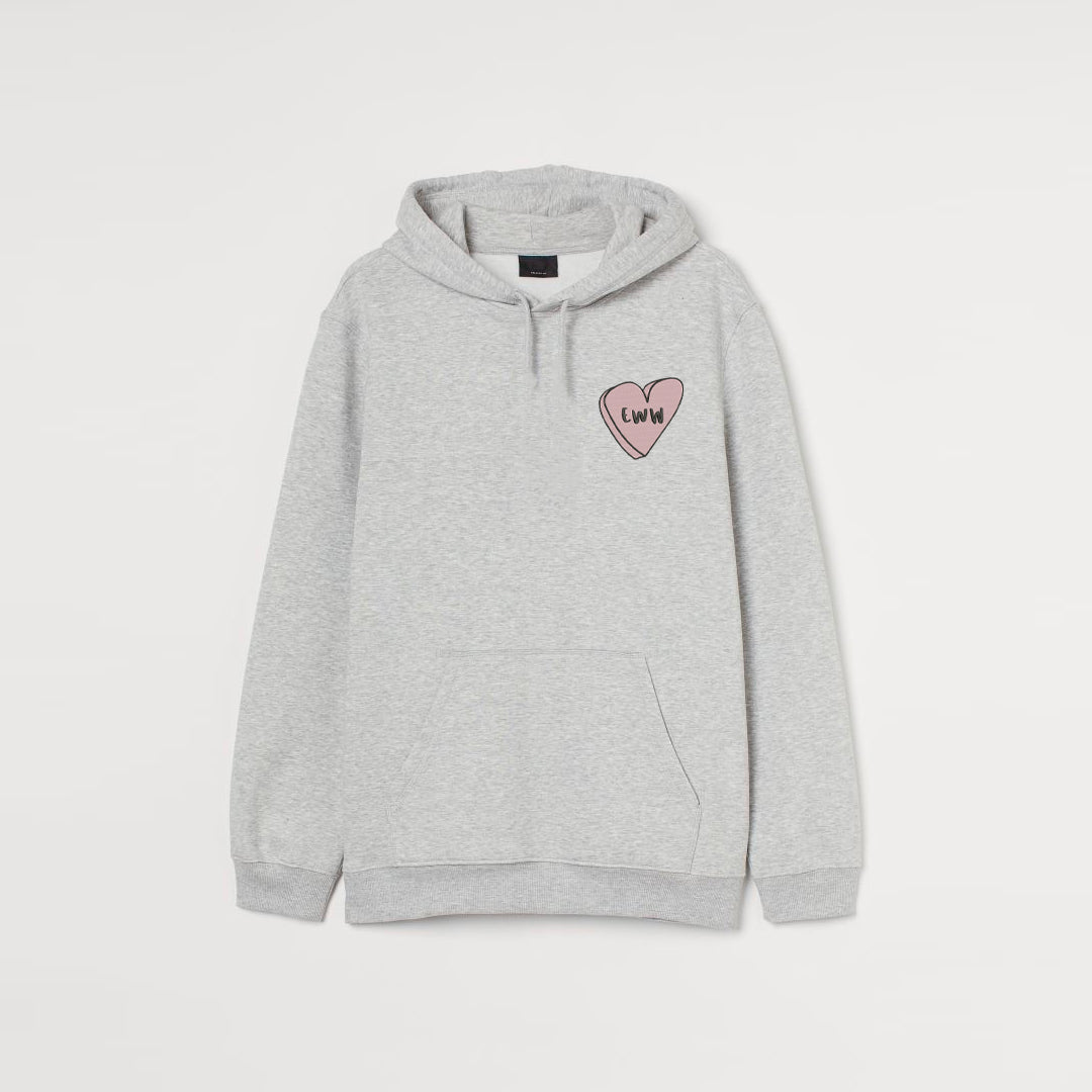 Eww Love Heart Embroidered Jumper/Hoodie