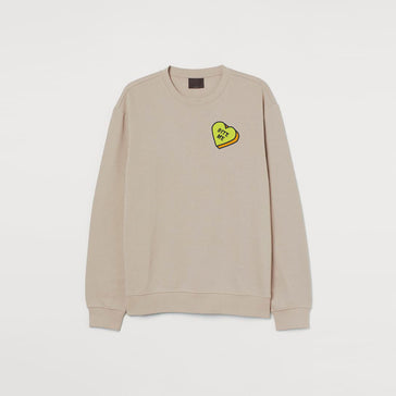 Bite Me Love Heart Embroidered Sweatshirt