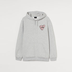 Eww Love Heart Embroidered Jumper/Hoodie