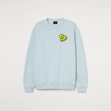 Bite Me Love Heart Embroidered Sweatshirt