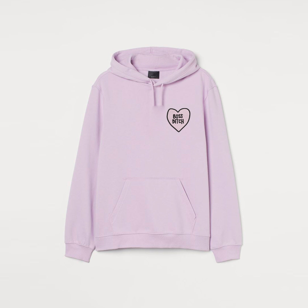 Boss B**** Love Heart Embroidered Jumper/Hoodie