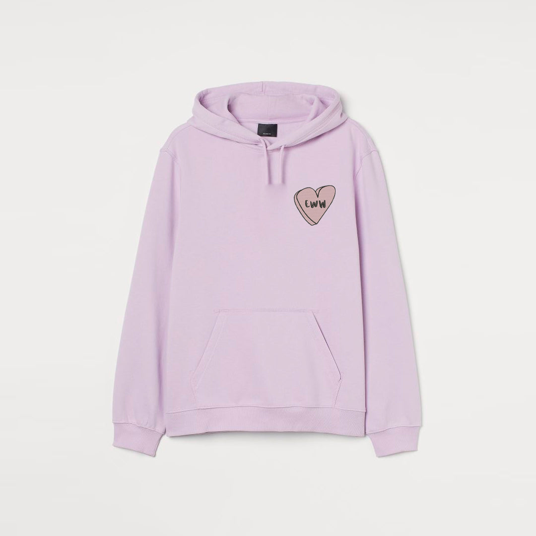 Eww Love Heart Embroidered Jumper/Hoodie