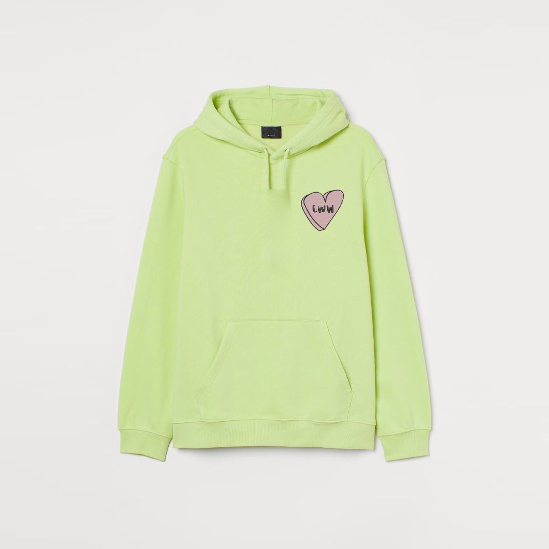 Eww Love Heart Embroidered Jumper/Hoodie