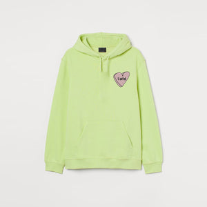 Eww Love Heart Embroidered Jumper/Hoodie