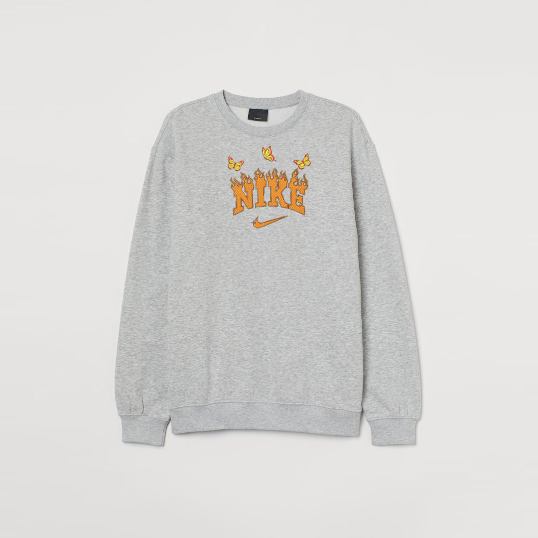 Nike Flaming Butterflies Embroidered Sweatshirt