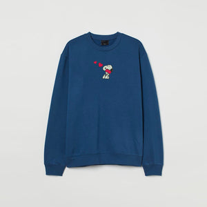 Snoopy Love Embroidered Sweatshirt