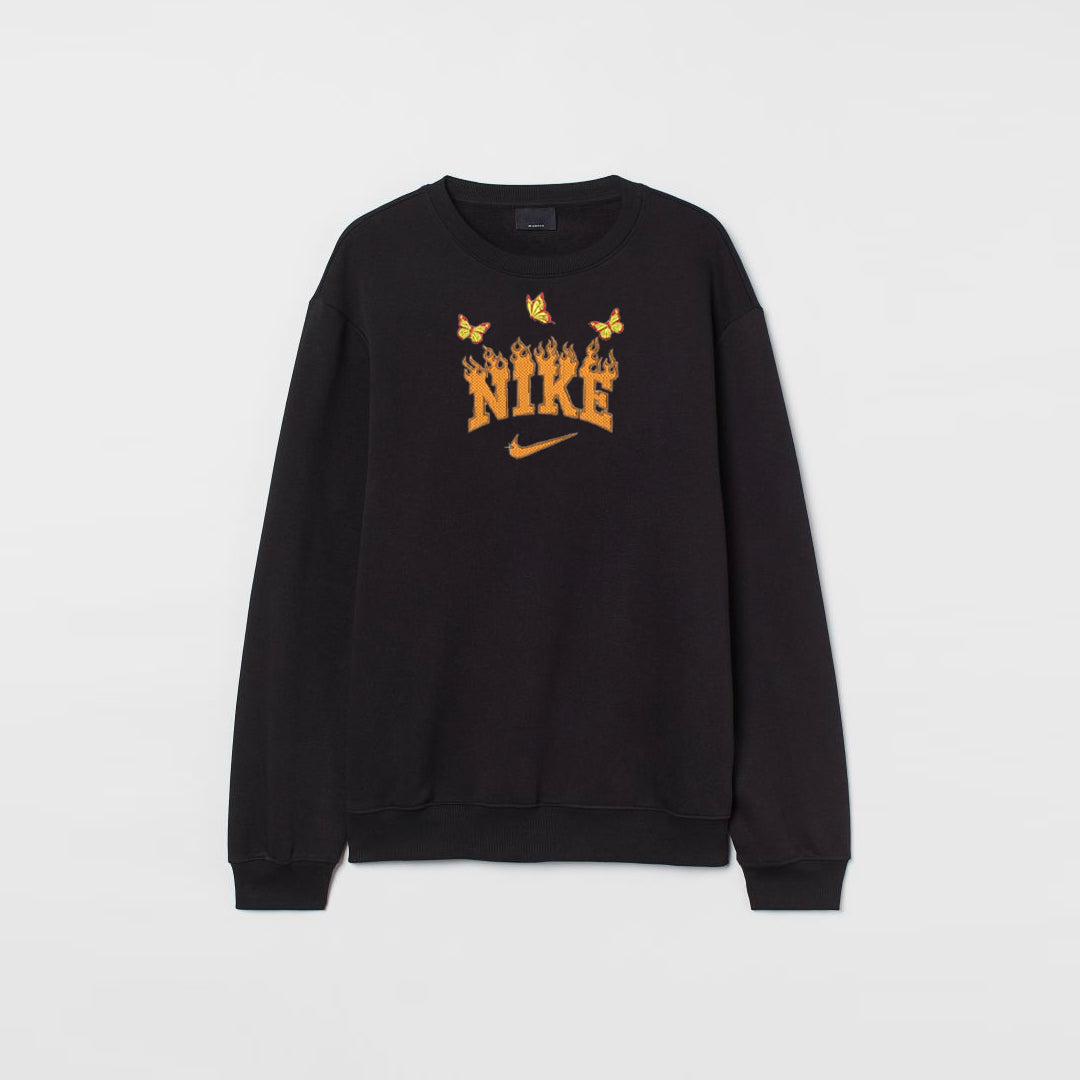 Nike Flaming Butterflies Embroidered Sweatshirt