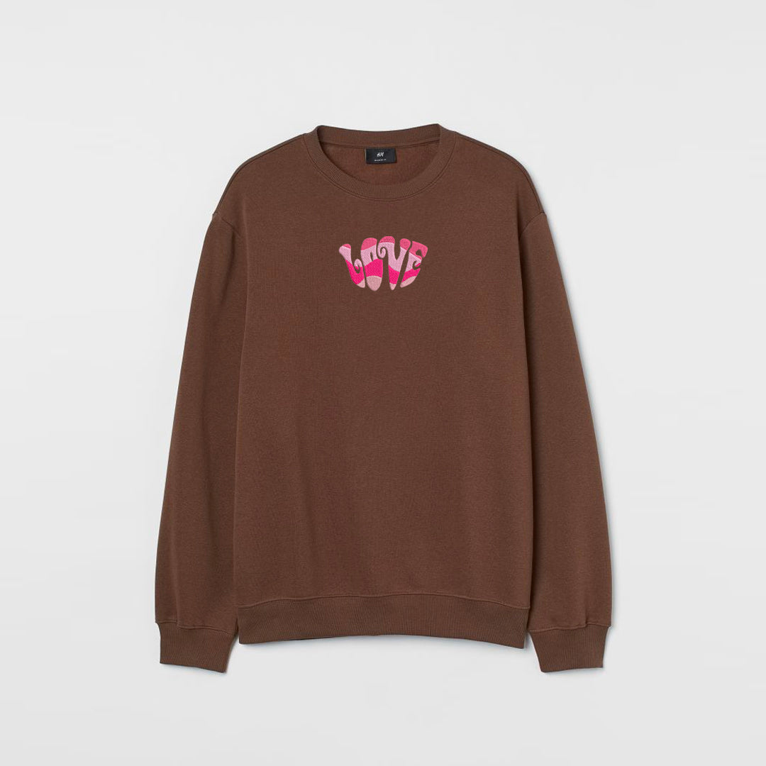 Groovy Love Embroidered Sweatshirt