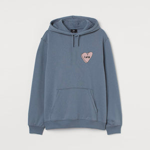 Eww Love Heart Embroidered Jumper/Hoodie